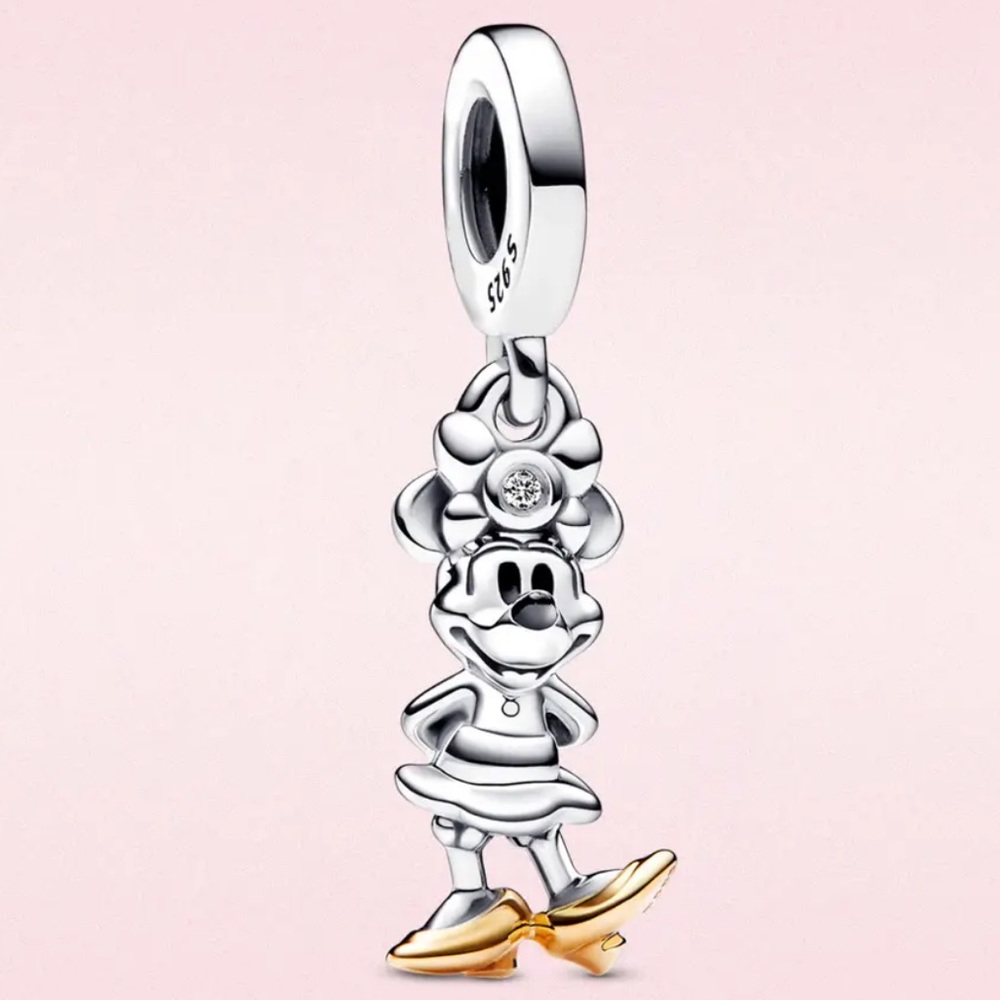 NWOT Disney 100th Anniversary Minnie Mouse Diamond Dangle Charm